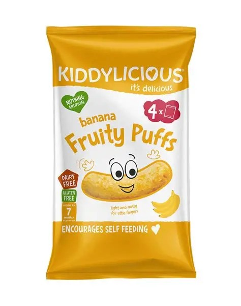 Kiddylicious Banana Fruit Puffs 4x10g