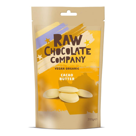 The Raw Chocolate Company Vegan Organic Cacao Butter Buttons 200g