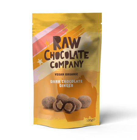 The Raw Chocolate Company Vegan Organic Dark Chocolate Ginger 100g