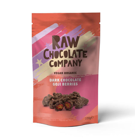 The Raw Chocolate Company Vegan Organic Dark Chocolate Goji Berries 100g