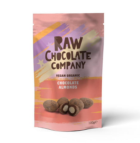 The Raw Chocolate Company Vegan Organic Chocolate Almonds 100g