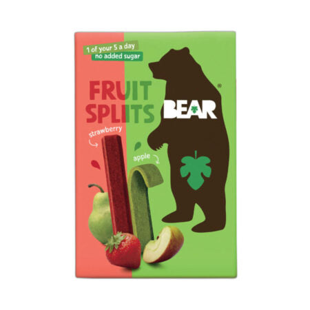 Bear Fruit Splits Strawberry and Apple - 100g