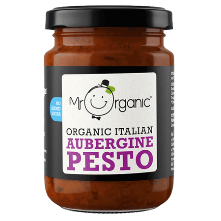 Mr Organic Aubergine Pesto - no added sugar - vegan 130g