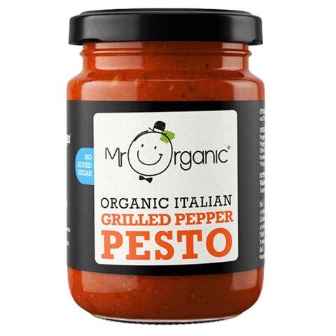 Mr Organic Grilled Pepper Pesto - no added sugar - vegan 130g