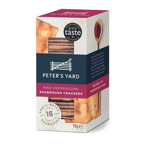 Peter's Yard Pink Peppercorn Crackers - 90g