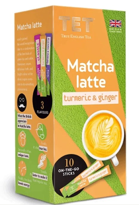 True English Tea  Matcha Latte Turmeric & Ginger 10x7g in sticks