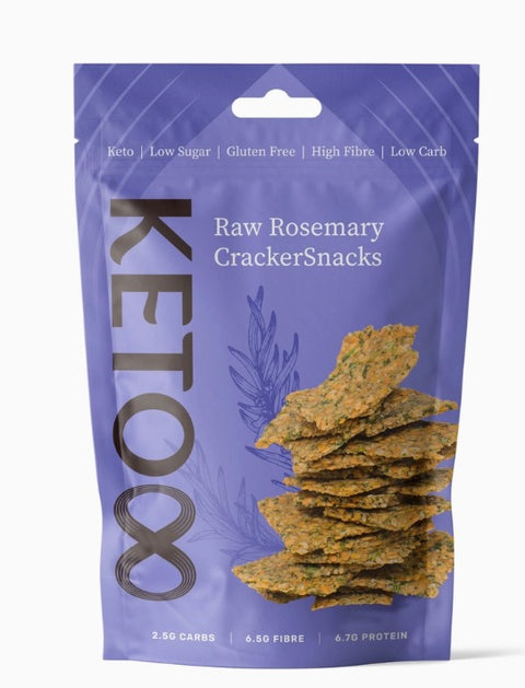 Keto8 Raw Rosemary Crackers Snacks 35g