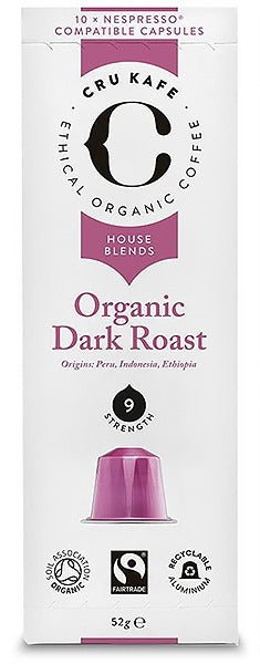 Cru Kafe Organic Fairtrade Dark Roast Coffee Capsules 52g