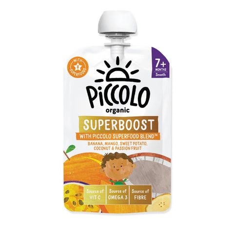 Piccolo Organic Superboost Banana Coconut and Passionfruit - 100g