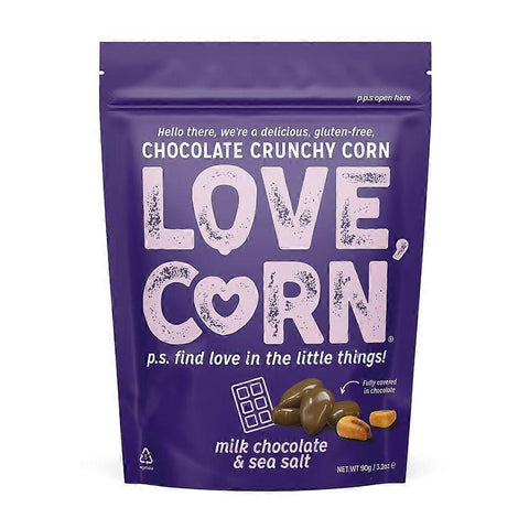 Love Corn Milk Chocolate & Sea Salt Corn Snack - 90g