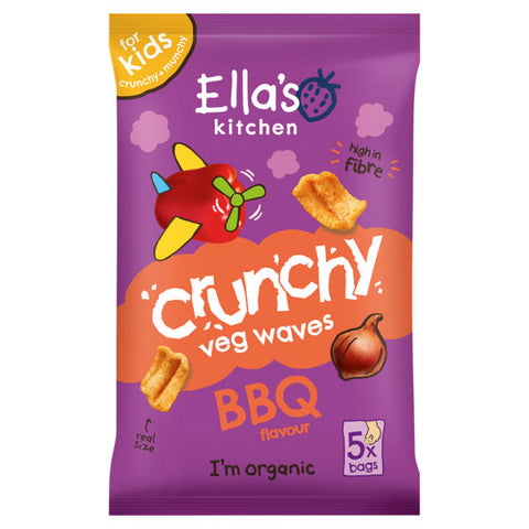 Ella's Kitchen Crunchy BBQ Veg Waves - 5x10g