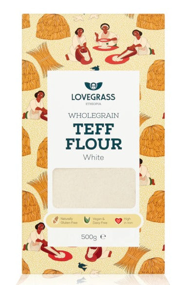 Lovegrass Ethiopia Wholegrain White Teff Flour 500g