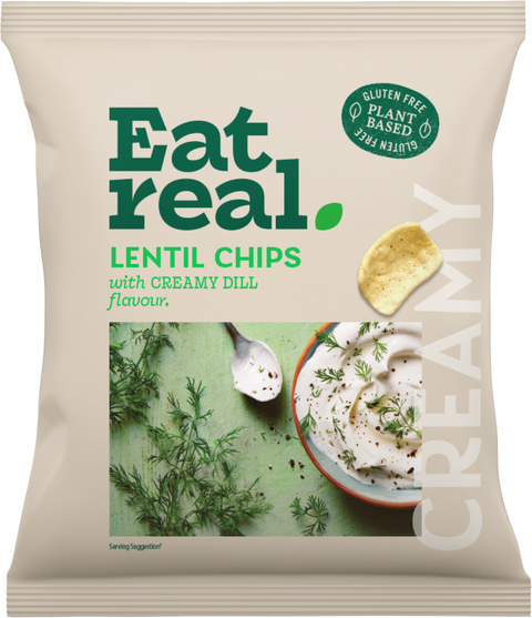 Eat Real Lentil Chips Creamy Dill - 40g