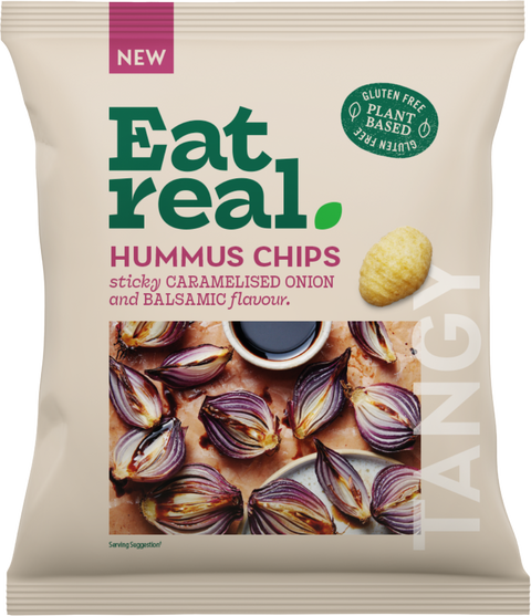 Eat Real Hummus Chips Caramelised Onion and Balsamic Vinegar - 45g