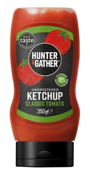 Hunter & Gather Unsweetened Tomato Ketchup Squeezy 350g