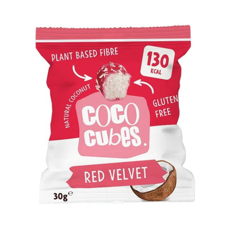 Coco Cubes Red Velvet Coconut Snack - 30g