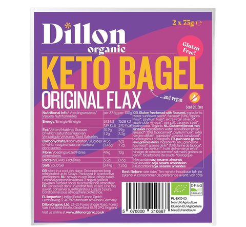 Dillon Keto Bagel Original Flax - 150g