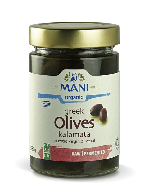 Mani Organic Kalamata Olives in Olive Oil - 280g