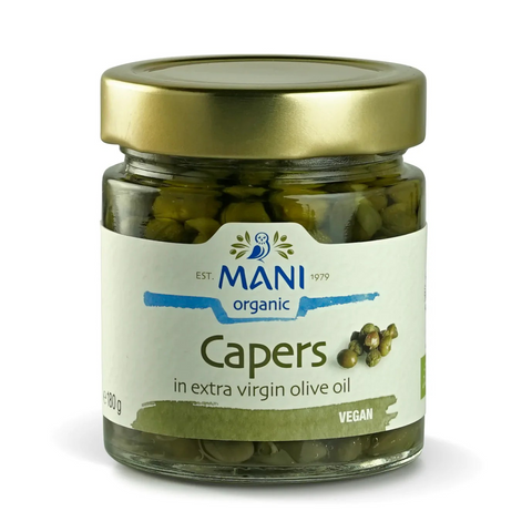 Mani Organic Capers in Extra Virgin Olive Oil - 180g