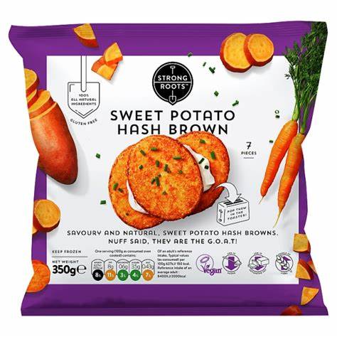 Strong Roots	Sweet Potato Hash Brown 350g