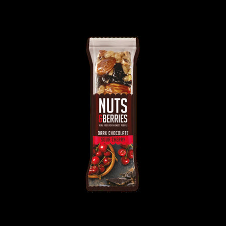 Nuts & Berries Organic Dark Chocolate Sour Cherry 40g