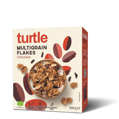 Turtle Organic Multigrains Flakes Dark Chocolate - 300g