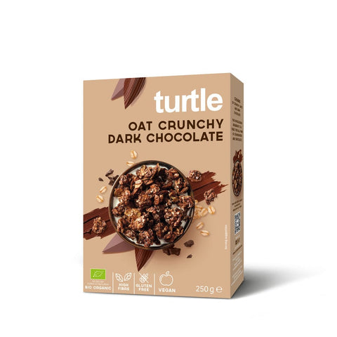 Turtle Organic Oat Crunchy Dark Chocolate - 250g