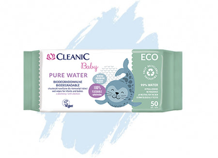 Cleanic Baby Eco Pure Water Baby Wet Wipes 50's
