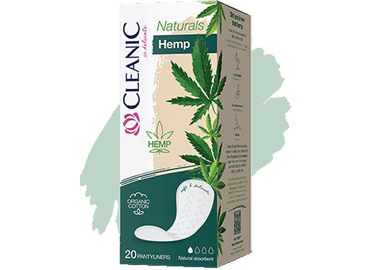 Cleanic Natural Organic Hemp Pantyliners Pad 20pcs