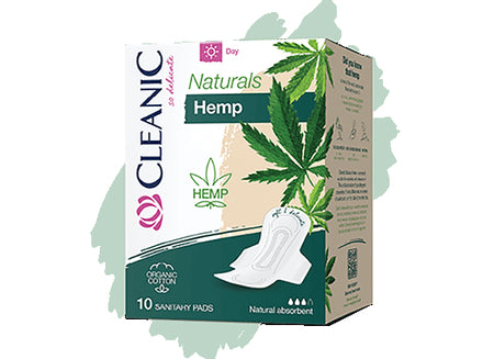 Cleanic Natural Organic Hemp Day Sanitary Pad 10pcs