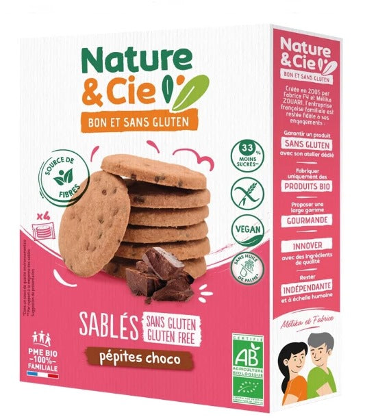 Nature & Cie Gluten Free Chocolate Chip Biscuits 130g