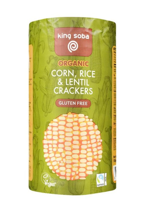 King Soba Corn Rice & Lentil Crackers - 120g