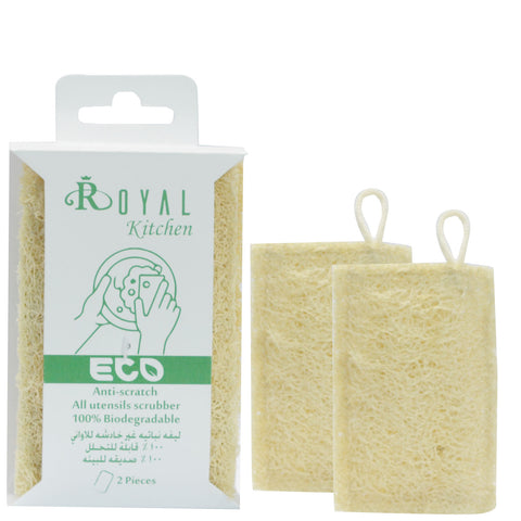 Royal 100% Natural Loofah Kitchen Scrubber 2pcs