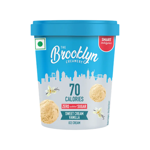 The Brooklyn Low Calorie Sweet Cream Vanilla Ice Cream 450ml