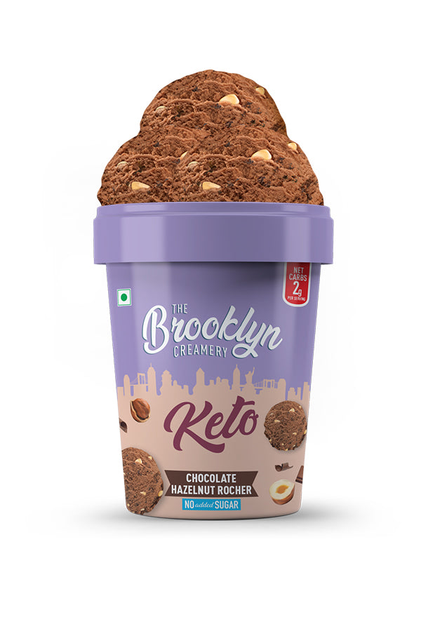 The Brooklyn Keto Chocolate Hazelnut Rocher Ice Cream 450ml