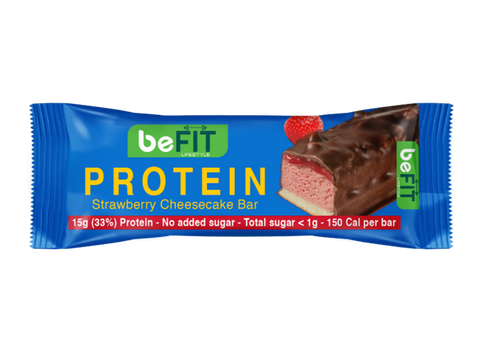 Be Fit Strawberry Cheesecake Protein Cake Bar - 45g
