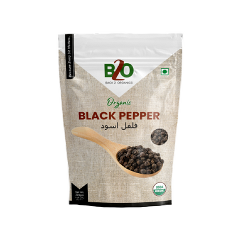 B2O Organic Black Pepper Whole 200g