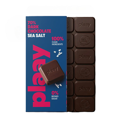Plaay 70% Dark Chocolate Sea Salt Bar - 80g