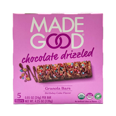 Made Good Chocolate Drizzled Birthday Cake Granola Bars 5x24g