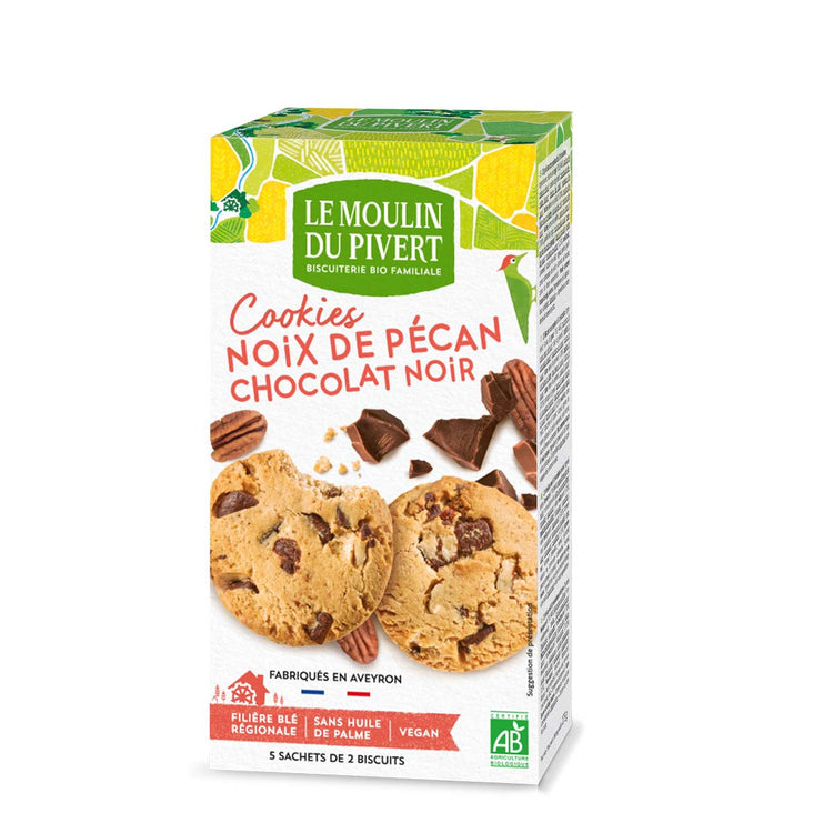 Le Moulin Du Pivert Chocolate Chip Cookies with Pecan Nuts 75g