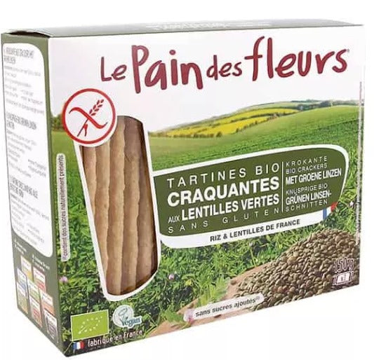 Le Pain Des Fleurs Green Lentils Crispbread 150g