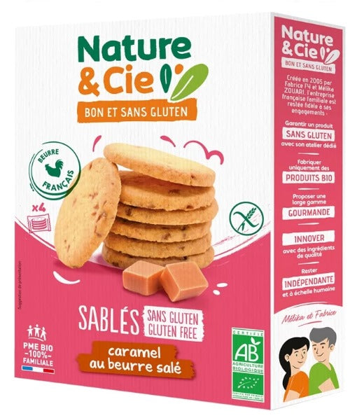 Nature & Cie Gluten Free Salted Caramel Chip Biscuits 135g