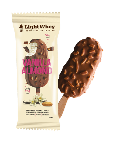 Light Whey Vanilla Almond Ice Cream Bar 120ml