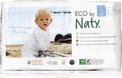 Eco By Naty Size 2 Diaper, 34 pieces