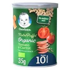 Gerber Organic NutriPuffs Tomato & Carrot 35g