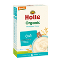 Holle Organic Wholegrain Cereal Oat 250g box for babies from 6 months, showing a bowl of oat porridge