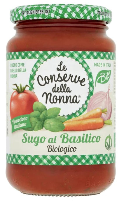 Le Conserve Della Nonna Organic Gluten Free Tomato & Basil Sauce 350g