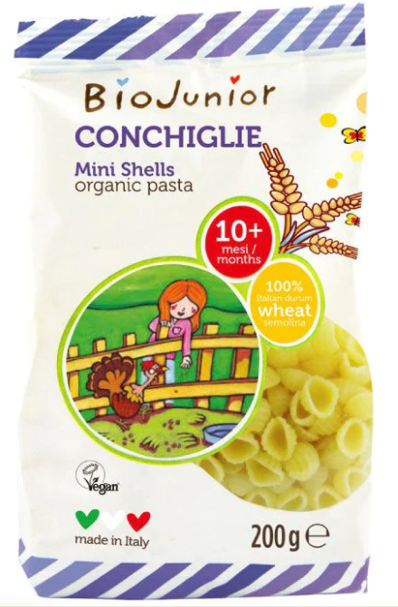 Biojunior Organic Pasta Mini Shells 200g