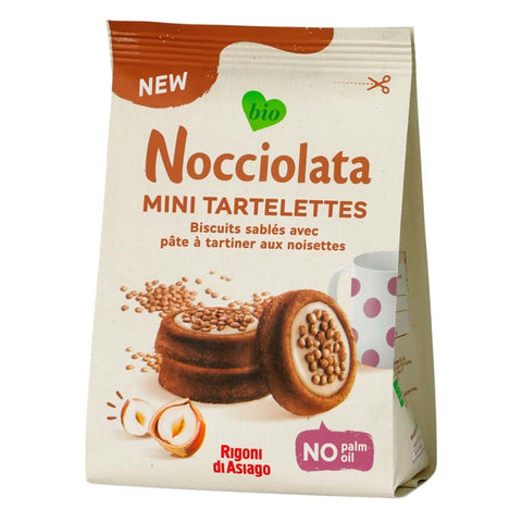 Nocciolata Organic Mini Tartelettes Nutty Bianca Biscuits - 250g