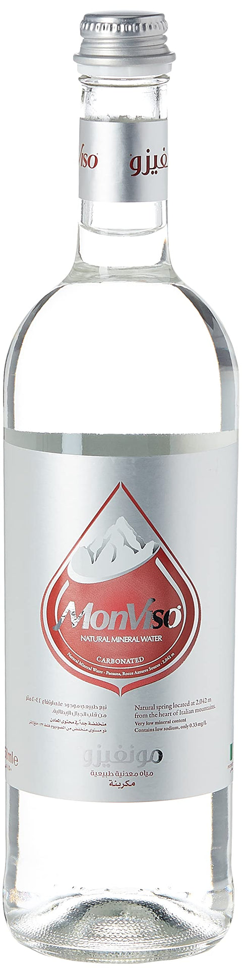 Monviso Natural Mineral Water 375ml - Carbonated